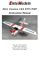 EliteModels 55in Cessna 182 RTF/PNP Instruction Manual