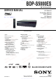 Sony BDP-S5000ES Service Manual