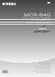 Yamaha MCR-840 Owner's Manual