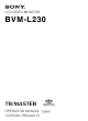 Sony bvm-l230 Operation Manual