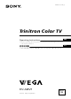 Sony Trinitron WEGA KV-AW21 Operating Instructions Manual