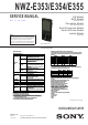 Sony NWZ-E353 Service Manual