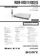 Sony RDR-VX511 Service Manual
