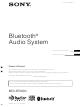 Sony MEX-BT2800 Operating Instructions Manual