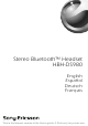 Sony Ericsson hbh-ds980 Instruction Manual