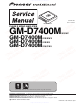 Pioneer GM-D7400M Service Manual