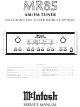 McIntosh MR85 Service Manual