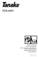 Tanaka TCS-3401 Owner's Manual