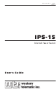 WTI IPS-15 User Manual