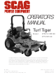 Scag Power Equipment Turf Tiger STT61V-31EFI-SS Operator's Manual