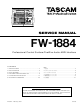 Tascam FW-1884 Service Manual