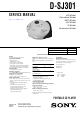 Sony D-SJ301 Service Manual