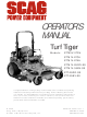 Scag Power Equipment Turf Tiger STT52V-27CH Operator's Manual