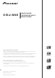 Pioneer CDJ-850 Operating Instructions Manual