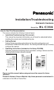 Panasonic BL-C30A Installation/Troubleshooting Manual
