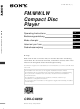 Sony CDX-CA850 Operating	 Instruction