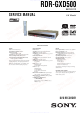 Sony RDR-GXD500 Service Manual