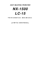 Star Micronics NX-1500 Technical Manual