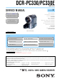 Sony DCR-PC330 Service Manual