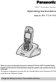 Panasonic KX-TCA155 Operating Instructions Manual