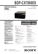 Sony BDP-CX7000ES Service Manual