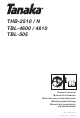 Tanaka THB-2510 / N Owner's Manual