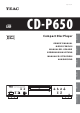 Teac CD-P650 Owner's Manual