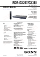 Sony RDR-GX257 Servise Manual