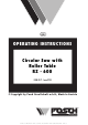 Posch rz-600 Operating Instructions Manual