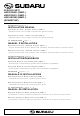 Subaru H001EFG001 Installation Manual