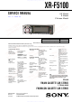 Sony XR-F5100 Servise Manual