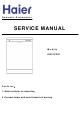 Haier DW12-PFE1 Service Manual