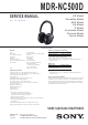 Sony MDR-NC500D Servise Manual