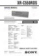 Sony XR-C550RDS Service Manual