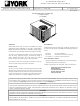 York CHAMPION B1HH018 Installation Instructions Manual