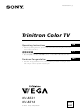Sony Wega KV-BZ21 Operating Instructions Manual