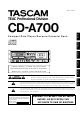 Tascam CD-A700 Owner's Manual
