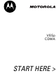 Motorola v65p CDMA Start Here Manual