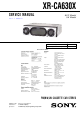 Sony XR-CA630X Service Manual