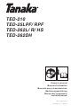 Tanaka TED-210 Owner's Manual