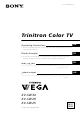 Sony Wega KV-SW34 Operating Instructions Manual