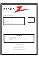 Zenith Z44SZ80 Service Manual