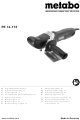 Metabo PE 12-175 Original Instruction