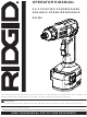 RIDGID R81030 Operator's Manual