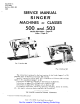 Singer 500 Service Manual