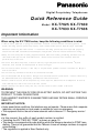 Panasonic KX-T7625 Quick Reference Manual
