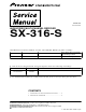 Pioneer SX-316-S Service Manual