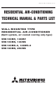 Mitsubishi Heavy Industries SRK10CMV Technical Manual & Parts List
