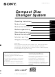 Sony cdx-444rf Operating Instructions Manual