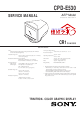 Sony Trinitron CPD-E530 Service Manual
